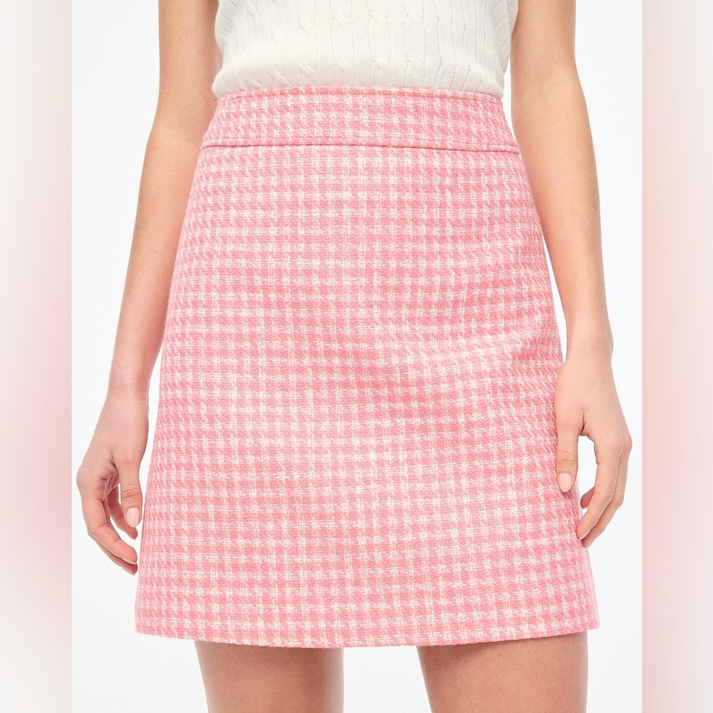 NWT J. Crew green tweed A. Line skirt sz 10 - Picture 7 of 7